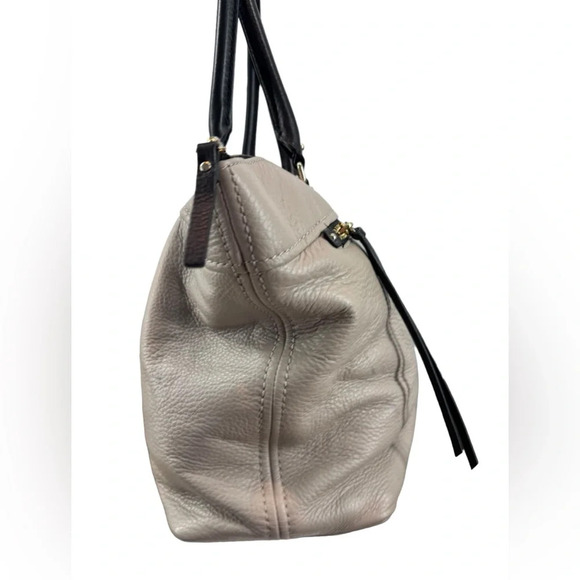 Kate Spade Pebble Leather soft zip top tote stripe interior - Picture 5 of 9